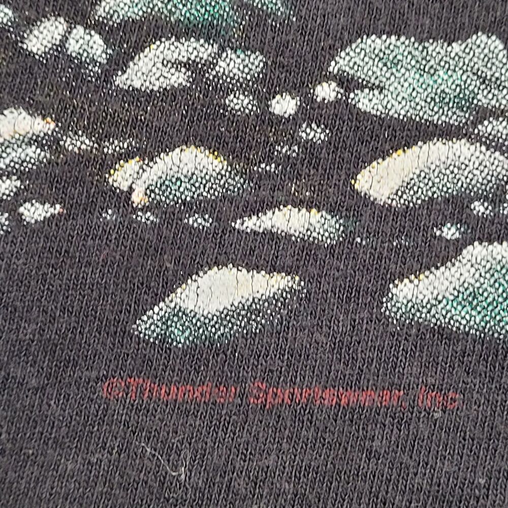 Vintage Native-American Wolf Shirt L/XL 22x26 Black 90s Y2K - Picture 11 of 13